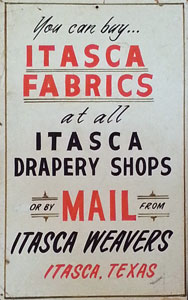 Itasca Weavers advertisement